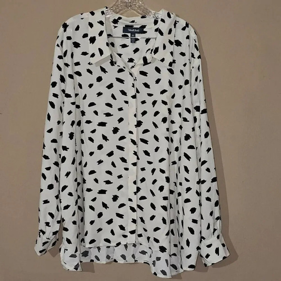 NWT Modcloth Womens A Brilliant Ideal Long Sleeve Button Down‎ Shirt Blouse 4X - Picture 1 of 4